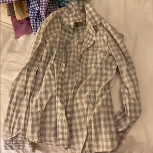 JCrew women’s button down gingham size 0